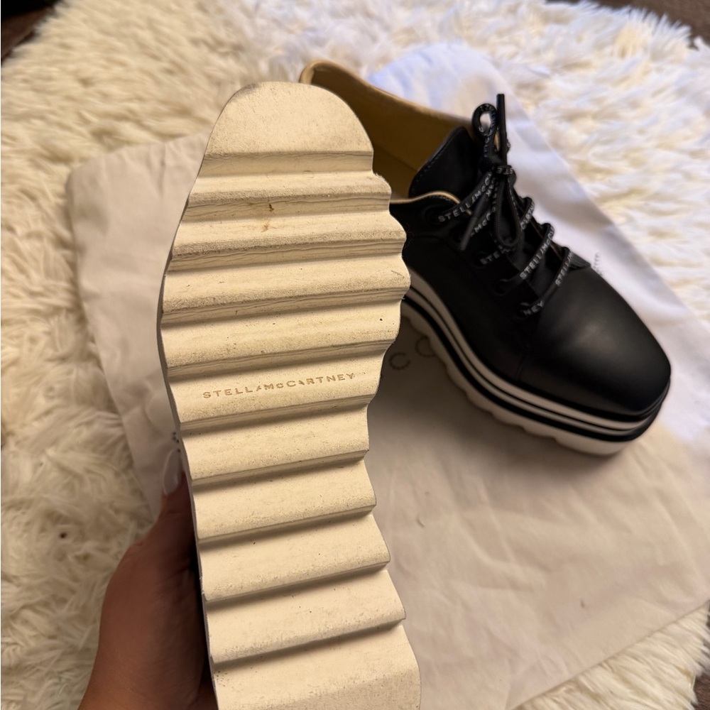 Stella McCartney Black and White Platform Shoes - Picture 6 of 13